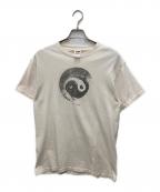 FRUIT OF THE LOOMフルーツオブザルーム）の古着「00s Yin Yang 陰影プリントTシャツ」｜ホワイト
