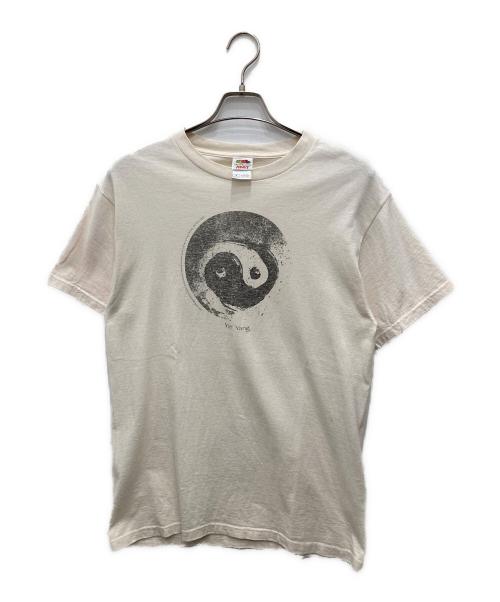 FRUIT OF THE LOOM（フルーツオブザルーム）FRUIT OF THE LOOM (フルーツオブザルーム) 00s Yin Yang 陰影プリントTシャツ ホワイト サイズ:Mの古着・服飾アイテム