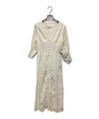 Ameriアメリ）の古着「CRUMPLE COTTON LACE DRESS」｜アイボリー