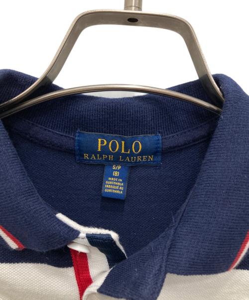 POLO RALPH LAUREN（ポロ・ラルフローレン）POLO RALPH LAUREN (ポロ・ラルフローレン) ポニーポロシャツ ホワイト×ネイビー サイズ:Sの古着・服飾アイテム