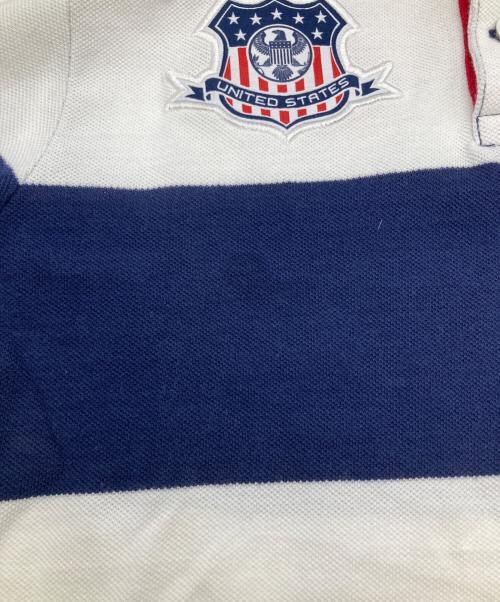 POLO RALPH LAUREN（ポロ・ラルフローレン）POLO RALPH LAUREN (ポロ・ラルフローレン) ポニーポロシャツ ホワイト×ネイビー サイズ:Sの古着・服飾アイテム