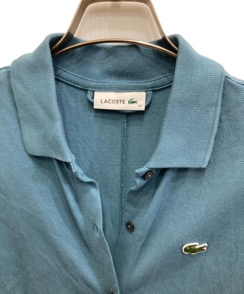 LACOSTE（ラコステ）LACOSTE (ラコステ) 鹿の子地 シャツドレス ブルー サイズ:36の古着・服飾アイテム