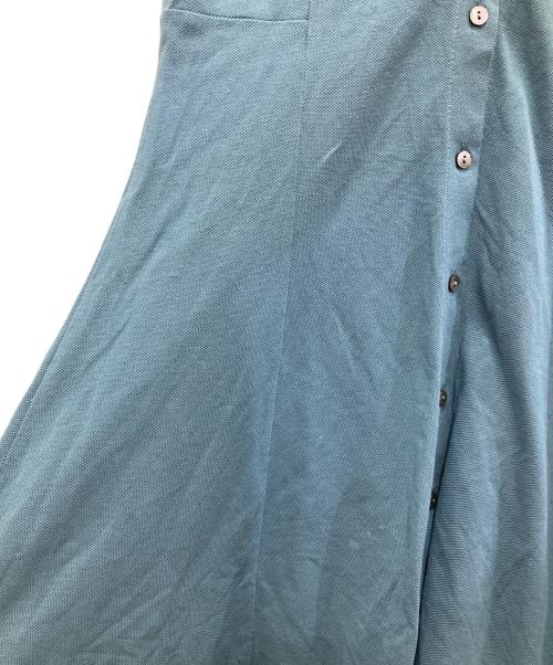LACOSTE（ラコステ）LACOSTE (ラコステ) 鹿の子地 シャツドレス ブルー サイズ:36の古着・服飾アイテム