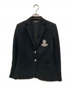 LAUREN RALPH LAURENローレン ラルフ ローレン）の古着「Bullion Jacquard Blazer/ブリオン　ジャカード　ブレザー」｜ブラック
