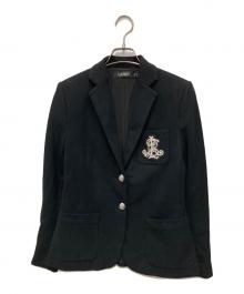 LAUREN RALPH LAUREN（ローレン ラルフ ローレン）の古着「Bullion Jacquard Blazer/ブリオン　ジャカード　ブレザー」｜ブラック