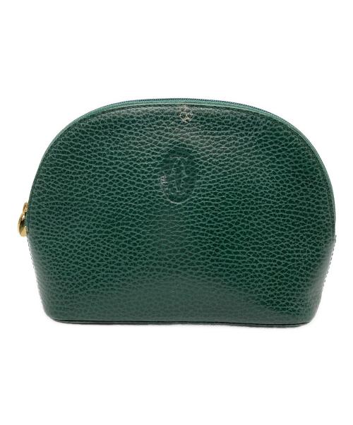 Cartier（カルティエ）Cartier (カルティエ) コスメポーチ グリーンの古着・服飾アイテム