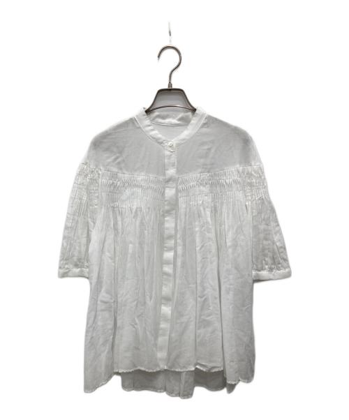 SHIPS（シップス）SHIPS (シップス) コットンボイル ピンタック デザイン ブラウス ホワイト サイズ:ONE SIZE 未使用品の古着・服飾アイテム