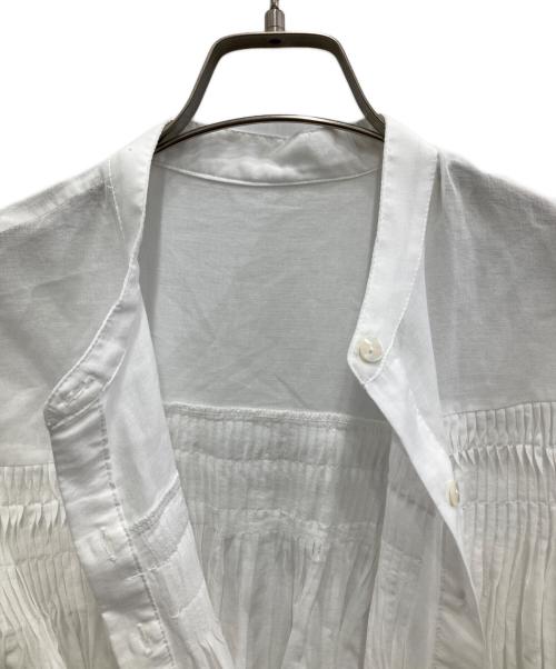 SHIPS（シップス）SHIPS (シップス) コットンボイル ピンタック デザイン ブラウス ホワイト サイズ:ONE SIZE 未使用品の古着・服飾アイテム