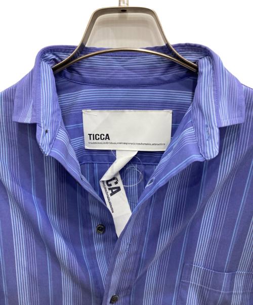 ticca（ティッカ）TICCA (ティッカ) ストライプシャツワンピース ブルー サイズ:Fの古着・服飾アイテム