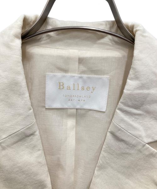 BALLSEY（ボールジィ）BALLSEY (ボールジィ) セルロースリネンストレッチ ピークドラペルジャケット アイボリー サイズ:34の古着・服飾アイテム