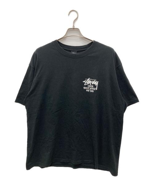 stussy（ステューシー）stussy (ステューシー) DOVER STREET MARKET (ドーバー ストリート マーケット) プリントTシャツ ブラック サイズ:XLの古着・服飾アイテム
