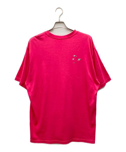 ADER error（アーダーエラー）ADER error (アーダーエラー) フロント刺繍クルーネック半袖カットソー ピンク サイズ:Lの古着・服飾アイテム