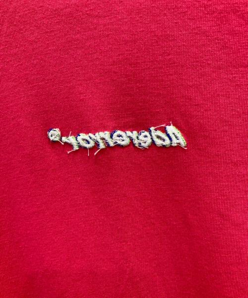 ADER error（アーダーエラー）ADER error (アーダーエラー) フロント刺繍クルーネック半袖カットソー ピンク サイズ:Lの古着・服飾アイテム