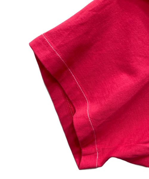ADER error（アーダーエラー）ADER error (アーダーエラー) フロント刺繍クルーネック半袖カットソー ピンク サイズ:Lの古着・服飾アイテム