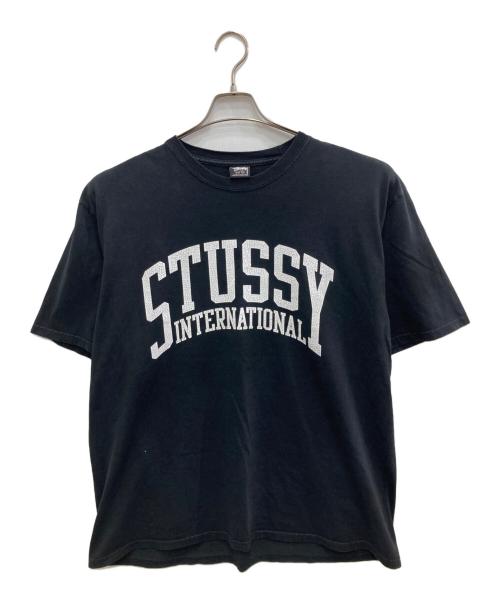 stussy（ステューシー）stussy (ステューシー) international print Tee ブラック サイズ:XLの古着・服飾アイテム
