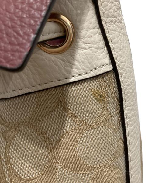 COACH（コーチ）COACH (コーチ) Dempsey Drawstring Bucket Bag ベージュの古着・服飾アイテム