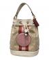 COACH（コーチ）の古着「Dempsey Drawstring Bucket Bag」｜ベージュ
