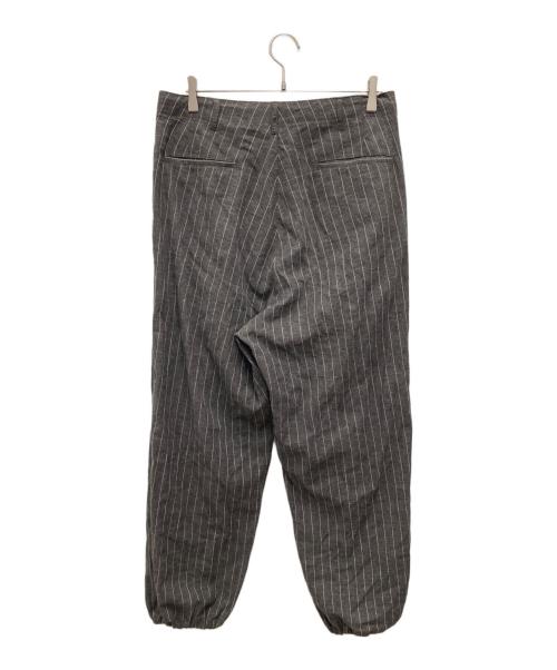 JOURNAL STANDARD（ジャーナルスタンダード）JOURNAL STANDARD (ジャーナルスタンダード) リネン ポリ ストライプ オーバー パンツ グレー サイズ:Mの古着・服飾アイテム