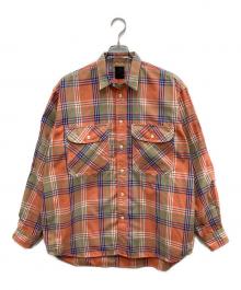 DAIWA PIER39（ダイワ ピア39）の古着「TECH ELBOW PATCH WORK SHIRTS FLANNEL」｜オレンジ