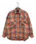 DAIWA PIER39（ダイワ ピア39）の古着「TECH ELBOW PATCH WORK SHIRTS FLANNEL」｜オレンジ