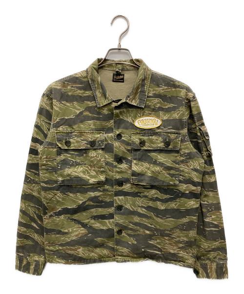TENDERLOIN（テンダーロイン）TENDERLOIN (テンダーロイン) タイガーカモミリタリージャケット カーキ サイズ:Mの古着・服飾アイテム
