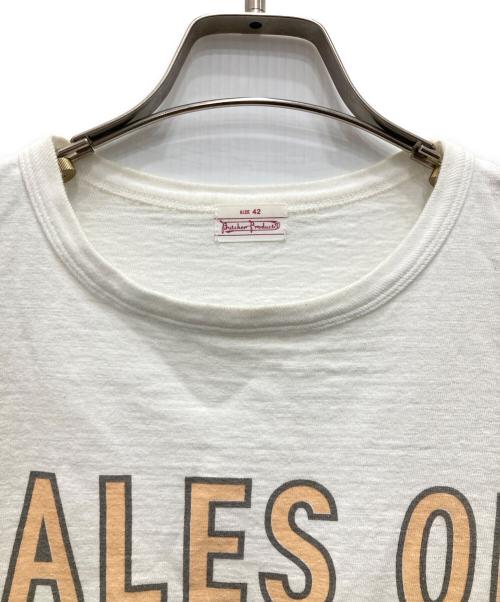BUTCHER PRODUCTS（ブッチャープロダクツ）BUTCHER PRODUCTS (ブッチャープロダクツ) プリントカットソー ホワイト サイズ:42の古着・服飾アイテム