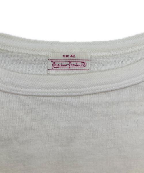 BUTCHER PRODUCTS（ブッチャープロダクツ）BUTCHER PRODUCTS (ブッチャープロダクツ) プリントカットソー ホワイト サイズ:42の古着・服飾アイテム