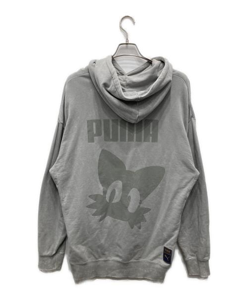 PUMA（プーマ）PUMA (プーマ) SONIC THE HEDGEHOG (ソニックザヘッジホッグ) relaxed graphic hoodie グレー サイズ:Lの古着・服飾アイテム
