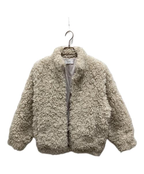 CLANE（クラネ）CLANE (クラネ) CURL FUR SHORT COAT/カール ファー ショート コート ホワイトの古着・服飾アイテム