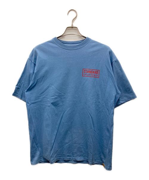 STANDARD CALIFORNIA（スタンダードカリフォルニア）STANDARD CALIFORNIA (スタンダードカリフォルニア) SD Heavyweight Box Logo T ブルー サイズ:XLの古着・服飾アイテム