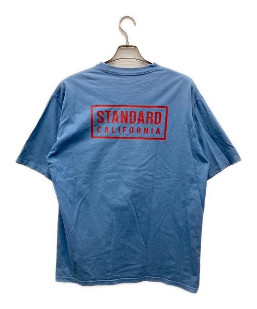 STANDARD CALIFORNIA（スタンダードカリフォルニア）STANDARD CALIFORNIA (スタンダードカリフォルニア) SD Heavyweight Box Logo T ブルー サイズ:XLの古着・服飾アイテム