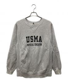BUZZ RICKSON'S（バズリクソンズ）の古着「USMAホリゾンタル・ニッティングスウェット」｜グレー