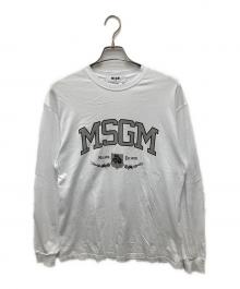 MSGM×AZUL by moussy（エムエスジーエム×アズールバイマウジー）の古着「LONG SLEEVE TEE」｜ホワイト