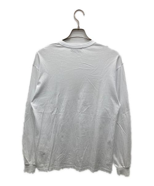 MSGM（エムエスジーエム）MSGM (エムエスジーエム) AZUL by moussy (アズールバイマウジー) LONG SLEEVE TEE ホワイト サイズ:XSの古着・服飾アイテム