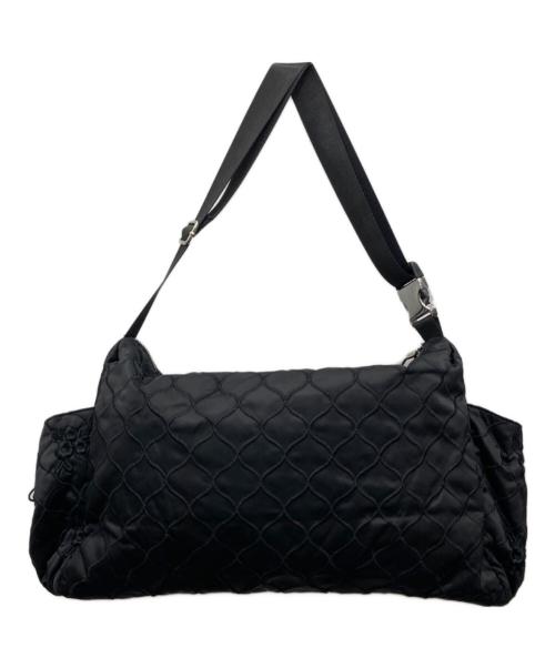 POPPY（ポピー）POPPY (ポピー) Flower quilted shoulder bag ブラックの古着・服飾アイテム