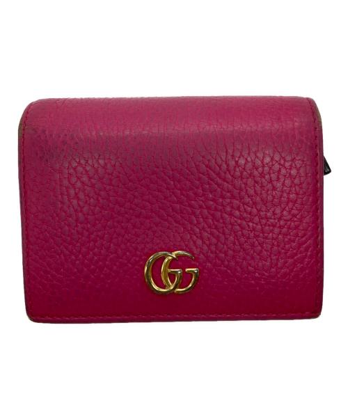 GUCCI（グッチ）GUCCI (グッチ) コンパクトウォレット ピンクの古着・服飾アイテム