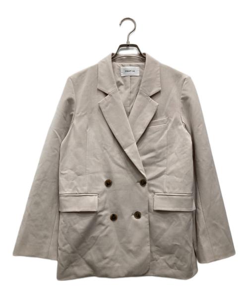 FRAY ID（フレイ アイディー）FRAY ID (フレイ アイディー) ダブルテーラードジャケット ベージュ サイズ:1の古着・服飾アイテム