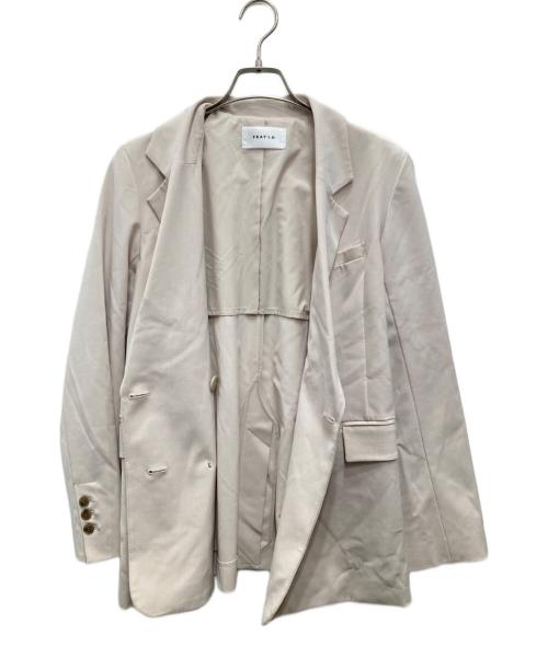 FRAY ID（フレイ アイディー）FRAY ID (フレイ アイディー) ダブルテーラードジャケット ベージュ サイズ:1の古着・服飾アイテム