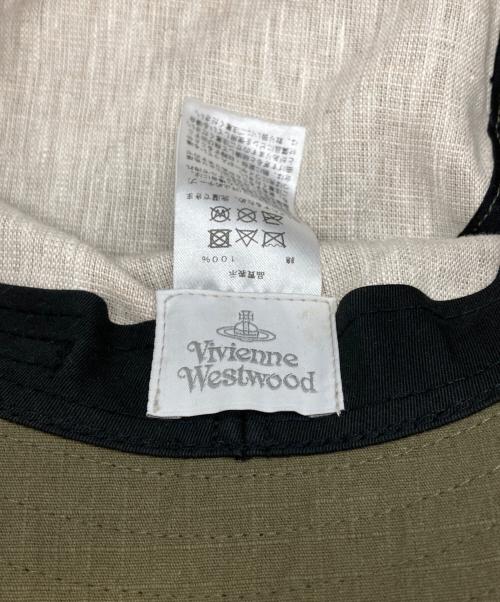 Vivienne Westwood（ヴィヴィアンウエストウッド）Vivienne Westwood (ヴィヴィアンウエストウッド) オーブ刺繍バケットハット グリーン サイズ:MSの古着・服飾アイテム