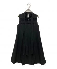 HER LIP TO（ハーリップトゥ）の古着「Lace Trimmed Bowtie Dress」｜ブラック