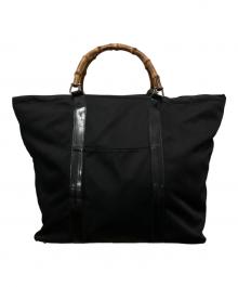 GUCCI（グッチ）の古着「バンブー トートバッグ」｜ブラック