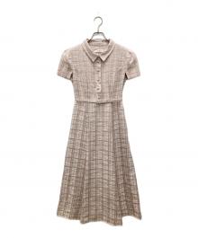 HER LIP TO（ハーリップトゥ）の古着「Annecy Belted Dress/アヌシー・ベルテッド・ドレス」｜ピンク
