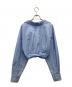 ALEXANDER WANG (アレキサンダー・ワン) コットンツイストフロントクロップドシャツ スカイブルー：4000円