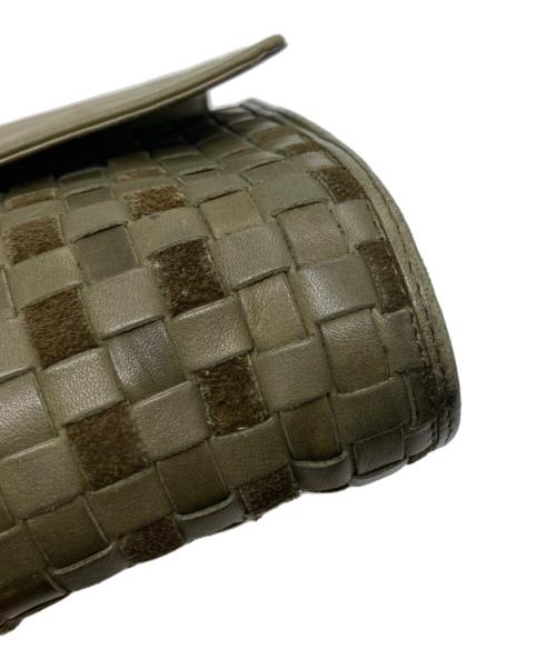 BOTTEGA VENETA（ボッテガベネタ）BOTTEGA VENETA (ボッテガベネタ) オールドイントレチャート レザークラッチバッグ オリーブの古着・服飾アイテム