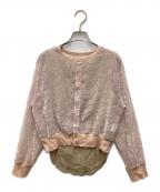 CLANEクラネ）の古着「MINAMI TANAKA×CLANE FLORETS OPAL CARDIGAN」｜ピンク
