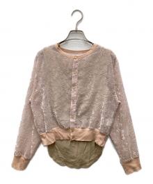 CLANE（クラネ）の古着「MINAMI TANAKA×CLANE FLORETS OPAL CARDIGAN」｜ピンク