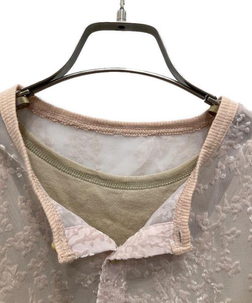 CLANE（クラネ）CLANE (クラネ) MINAMI TANAKA×CLANE FLORETS OPAL CARDIGAN ピンク サイズ:2の古着・服飾アイテム