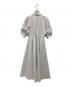 Her lip to (ハーリップトゥ) Volume Sleeve Stripe Dress ホワイト×グレー サイズ:M：10000円