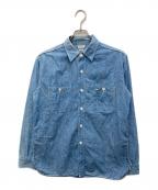 WAREHOUSEウエアハウス）の古着「TRIPLE STITCH WORK SHIRT LOOSE-FIT」｜インディゴ