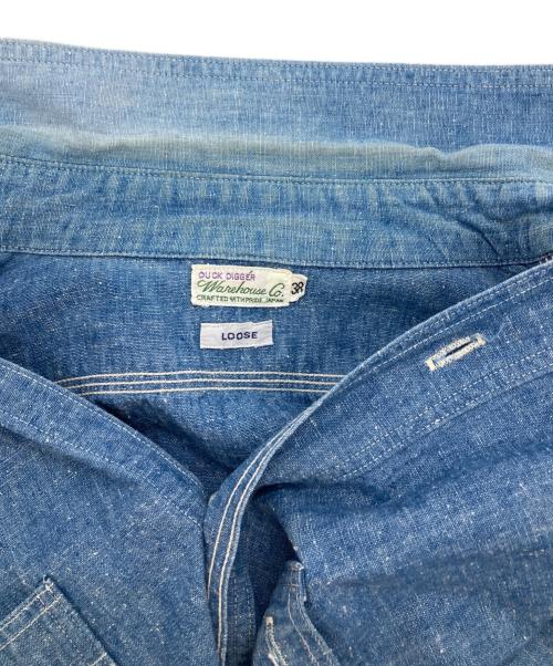 WAREHOUSE（ウエアハウス）WAREHOUSE (ウエアハウス) TRIPLE STITCH WORK SHIRT LOOSE-FIT インディゴ サイズ:38の古着・服飾アイテム
